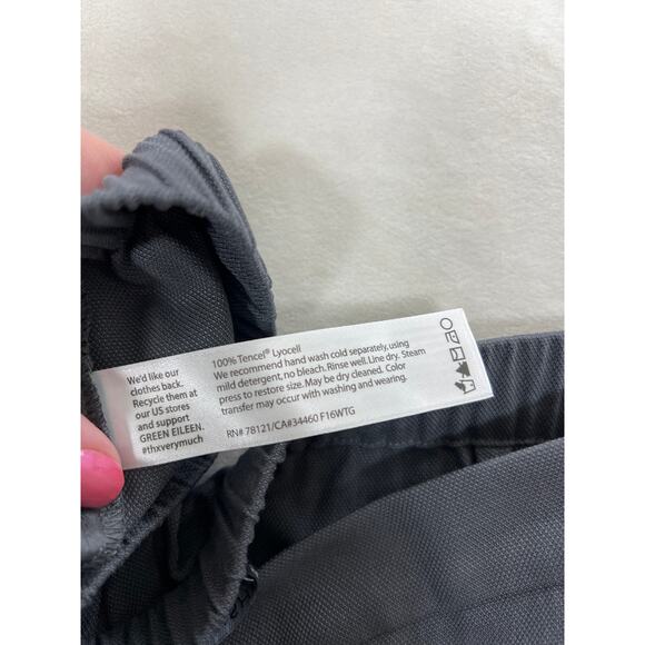 Eileen Fisher 100% Tencel Lyocel Relaxed Fit Trouser Slacks Pant Gray Washable L - Picture 6 of 8